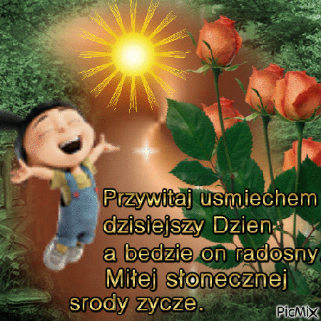Dziecko wita środę uśmiechem